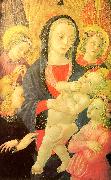 Castello Nativity, Master of the The Virgin Child Surrounded by Four Angels painting